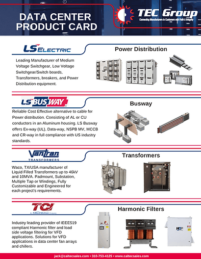 Data Center Line Sheet