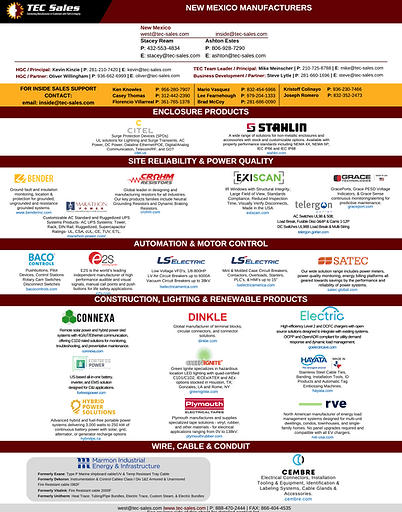 New Mexico Line Sheet
