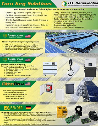 TEC Renewables Line Sheet